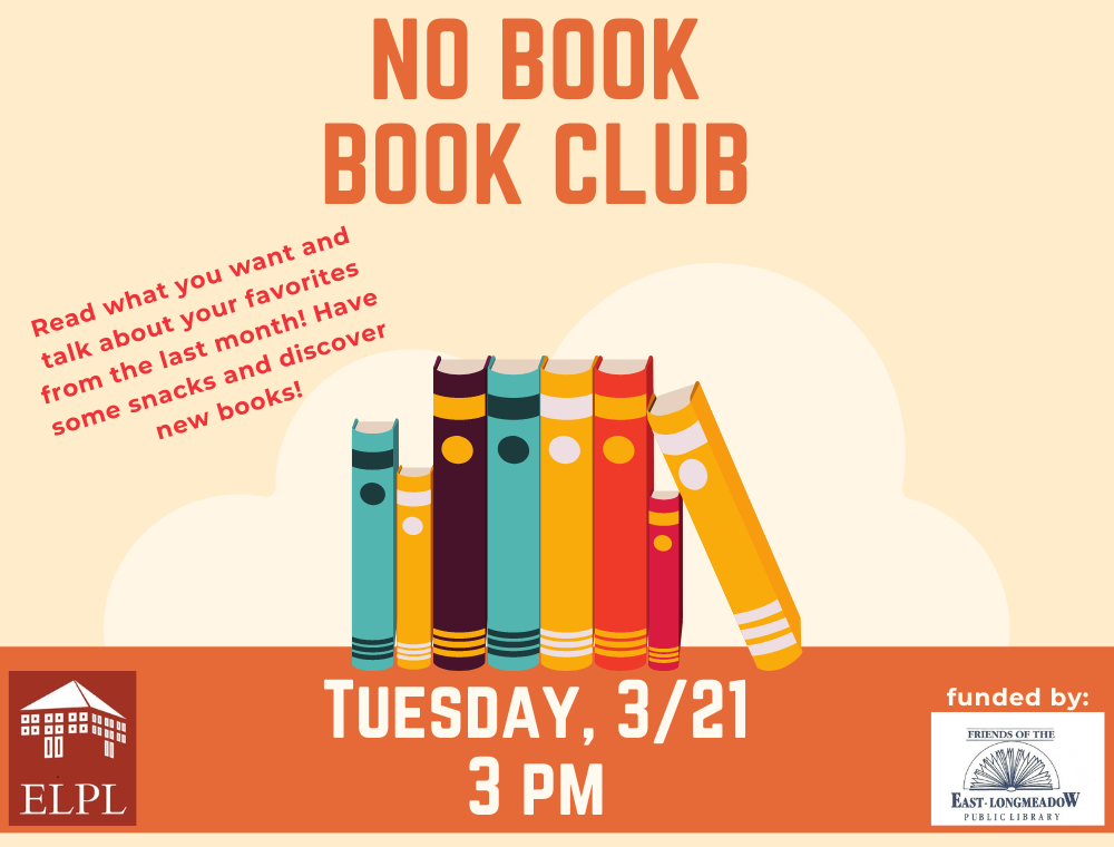 No Book book club flyer